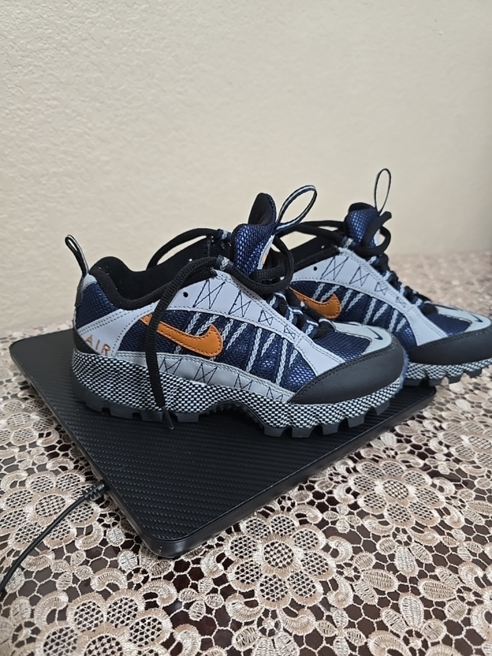 Nike Trail Sneakers with Orange Swoosh - Navy & Light Gray